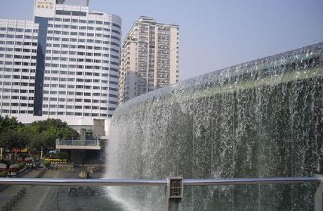 Waterscape Falls In East Station Plaza
