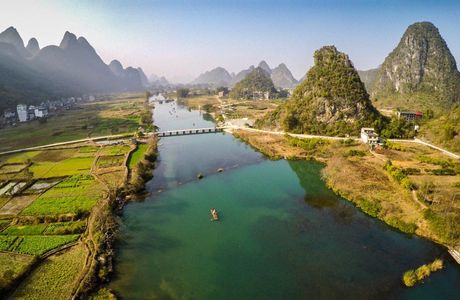 Guichun Boundary River of Vietnam and China
