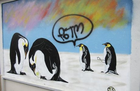 Fresque Pingouins