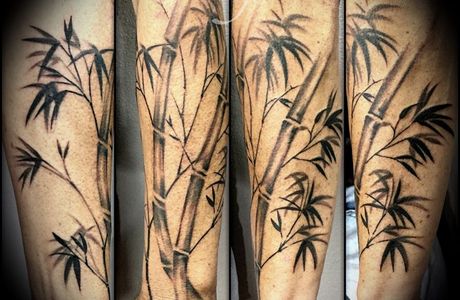 Bamboo tattoo, by Dewa