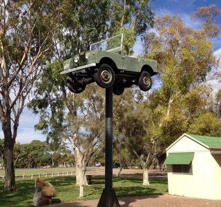 Landrover On A Pole