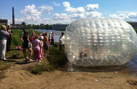 Zorbing in Riga with Zorb.lv
