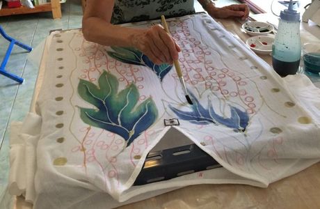 Batik Class with Oi