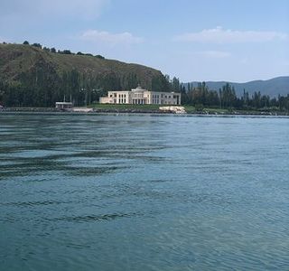 Statue of Akhtamar at Lake Sevan