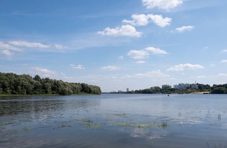 Confluence of Moskva River and Oka