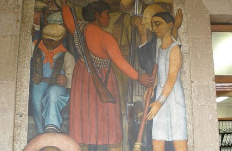 Murales de Diego Rivera en la Secretaría de Educacion Publica