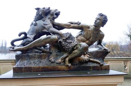 Standbild David mit dem Haupte Goliaths