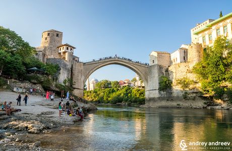 Old Bridge Area of the Old City of Mostar