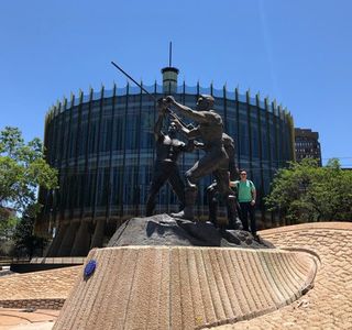 Gold Mining Statue